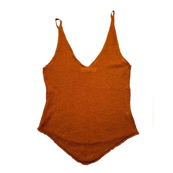 Free People Beach Knit Tank Size Small Rust Brown - Picture 4 of 5